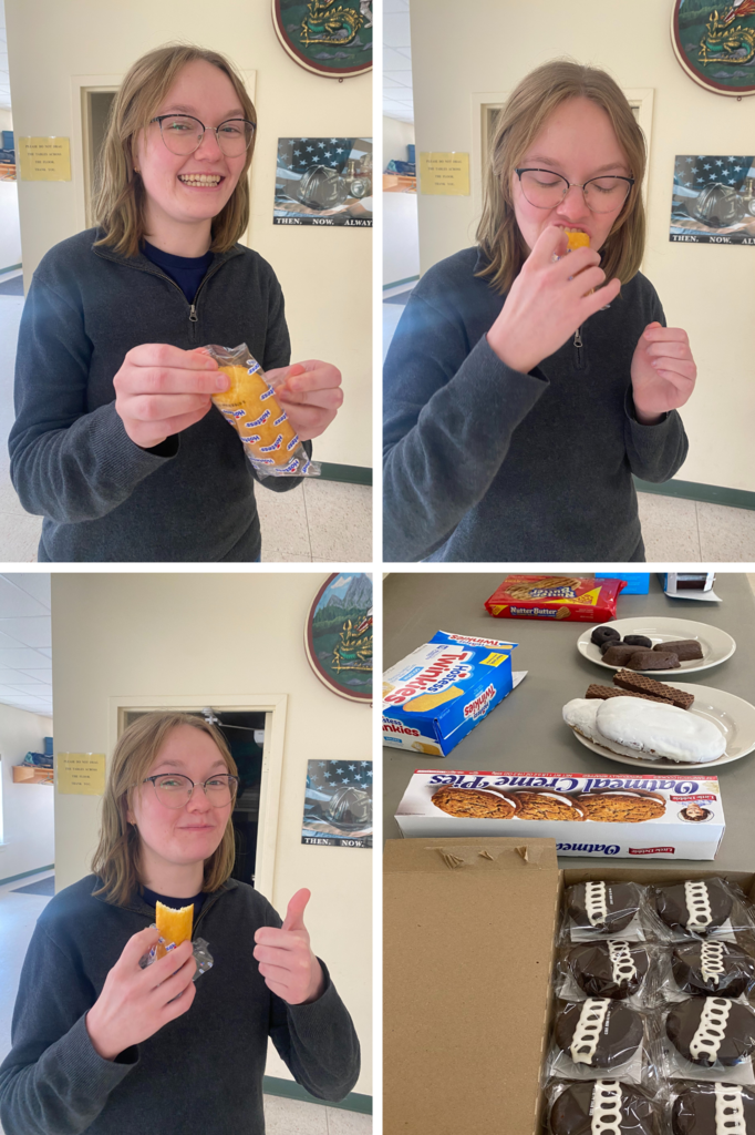 Erin eats a Twinkee
