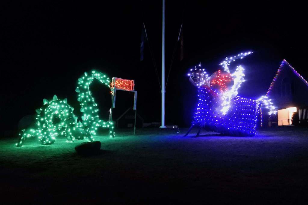 St George and Dragon at Night