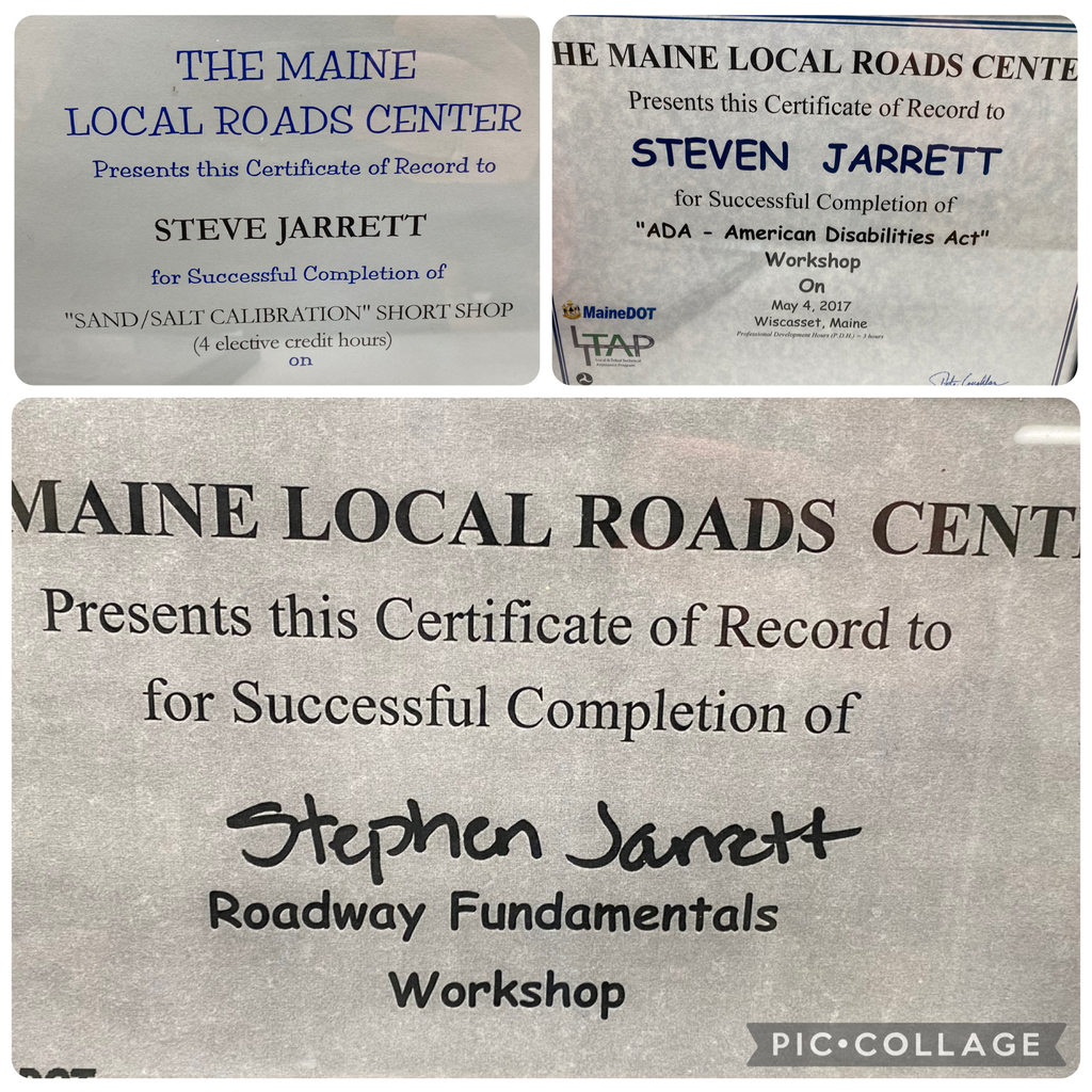 Steve Jarrett Certificates