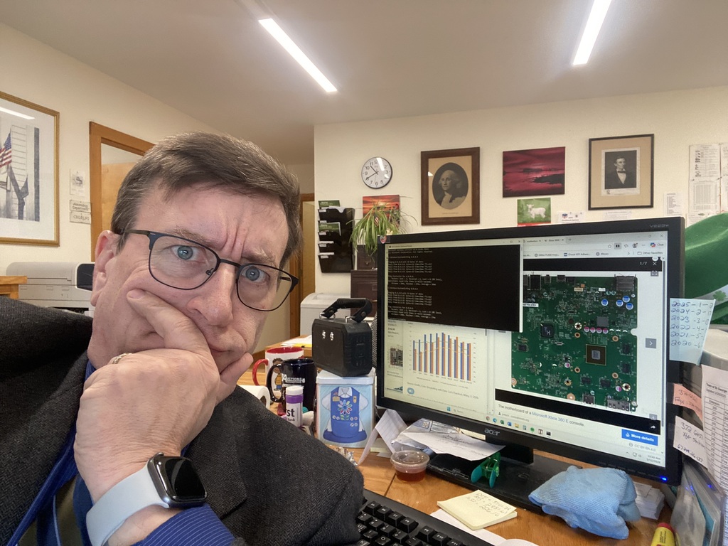 Bill in Front of Screen