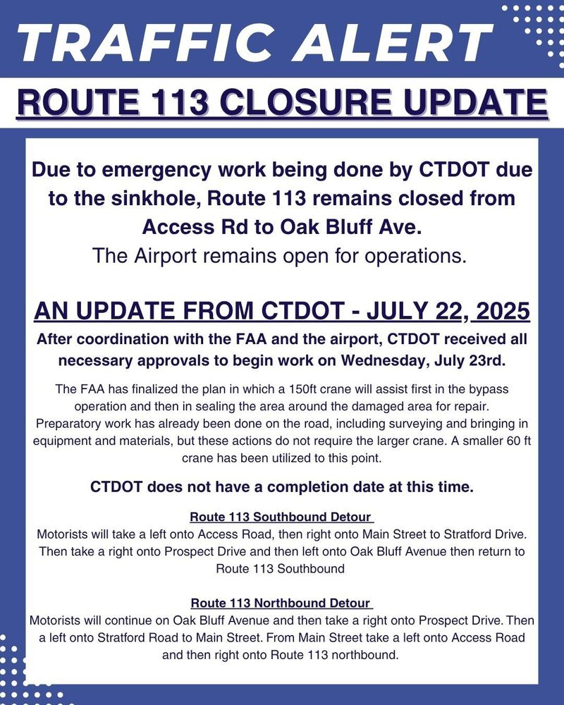 CTDOT Route 113 Update