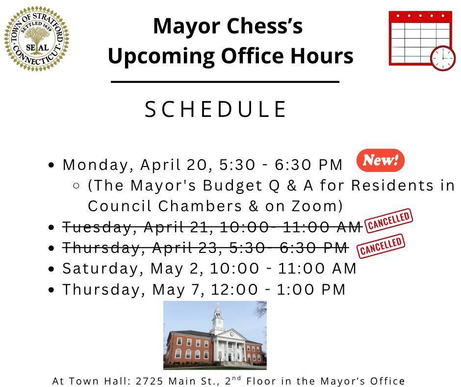 Upcoming Office Hours