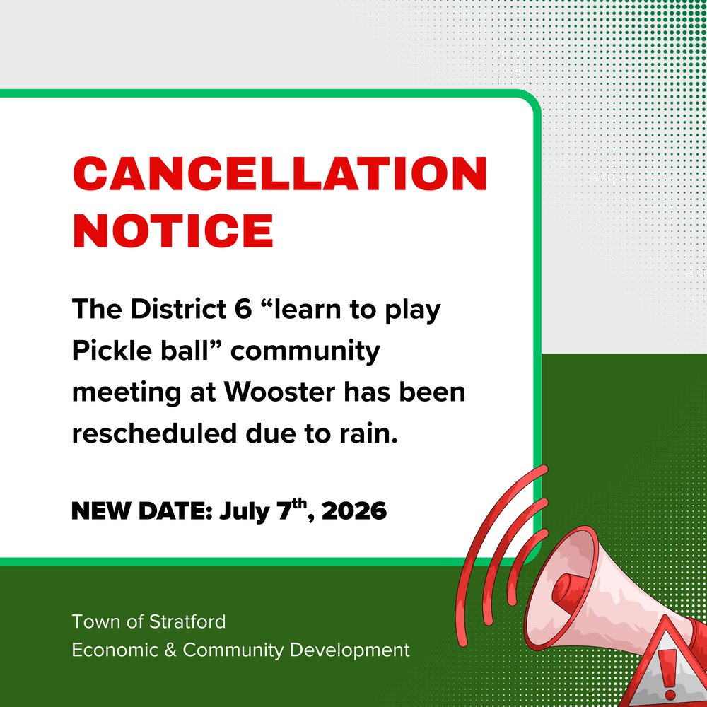 Cancellation Notice for Pickle Ball Meeting Rescheduled to July 7, 2026