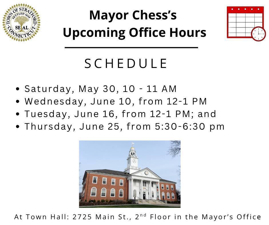 Mayor Chess's Upcoming Office Hours - June 1, 2026