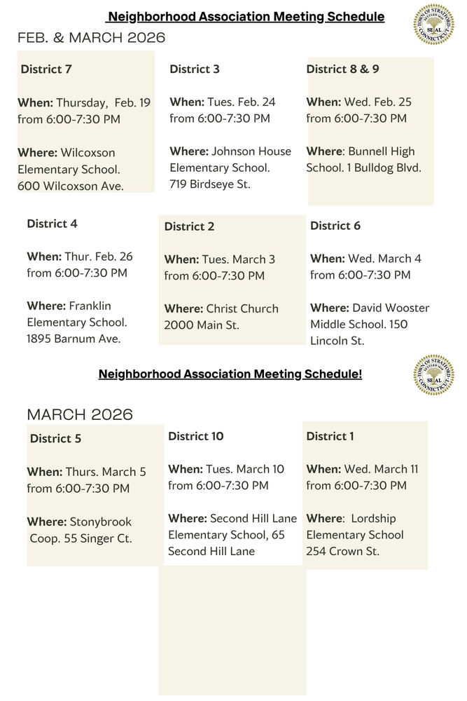 Neighbordhood Association Meeting