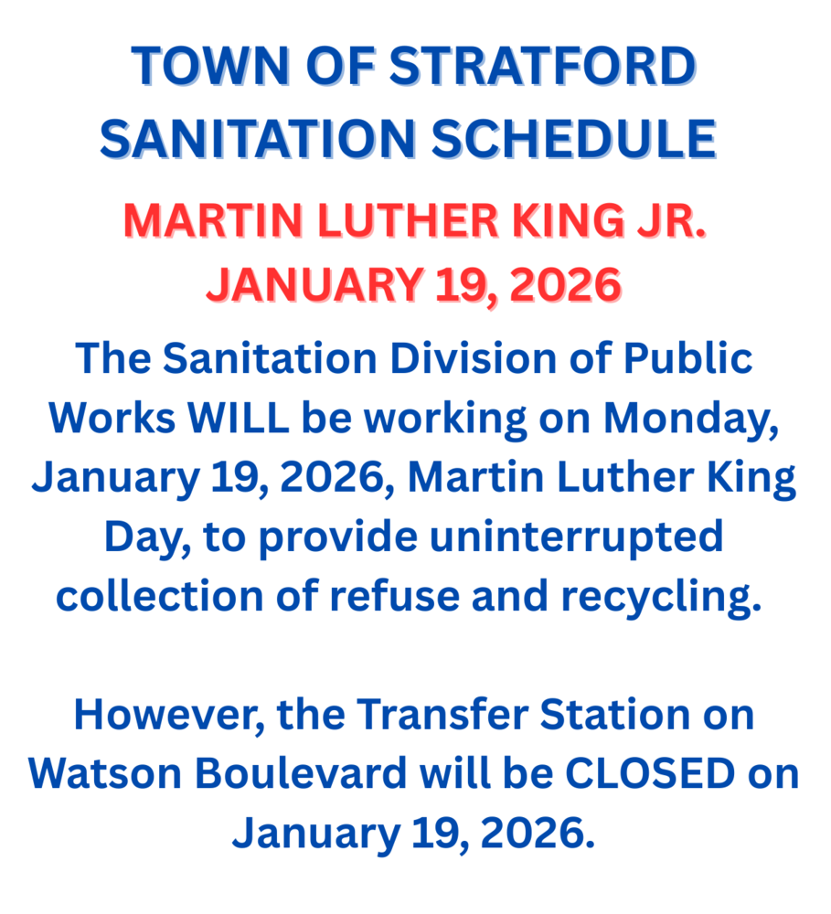 Sanitation Schedule 1/19/2026