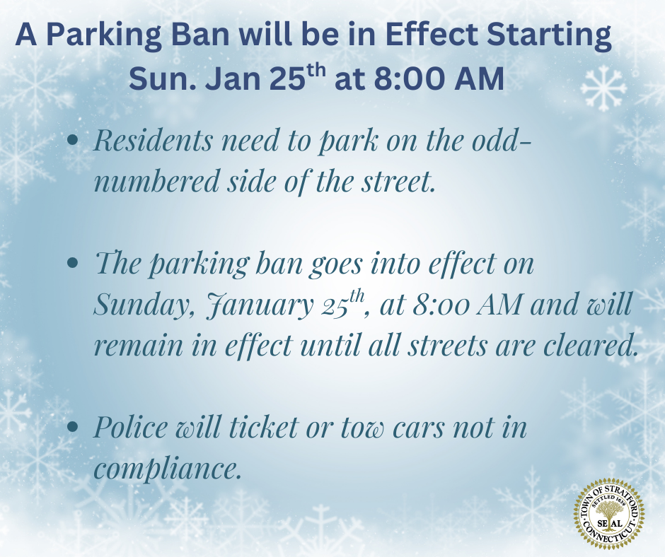 Parking Ban Notice 01-25-2026
