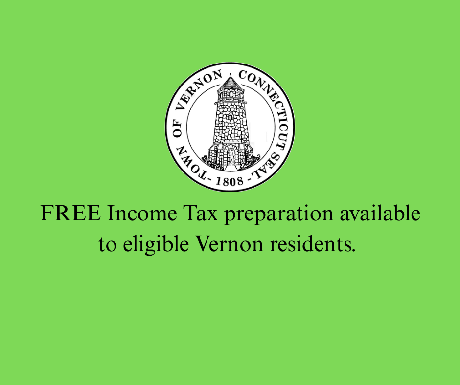 free tax preparation service available to eligible Vernon residents