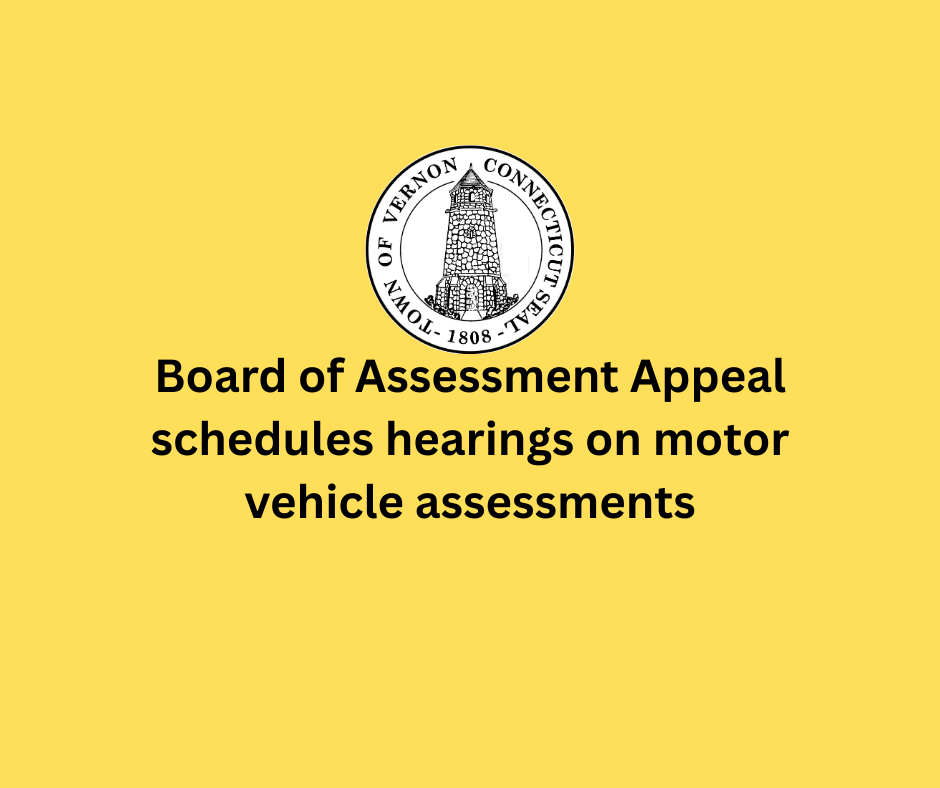 Board of Assessment Appeal schedules hearings on motor vehicle assessments