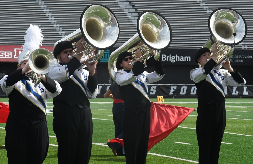 Band members perform