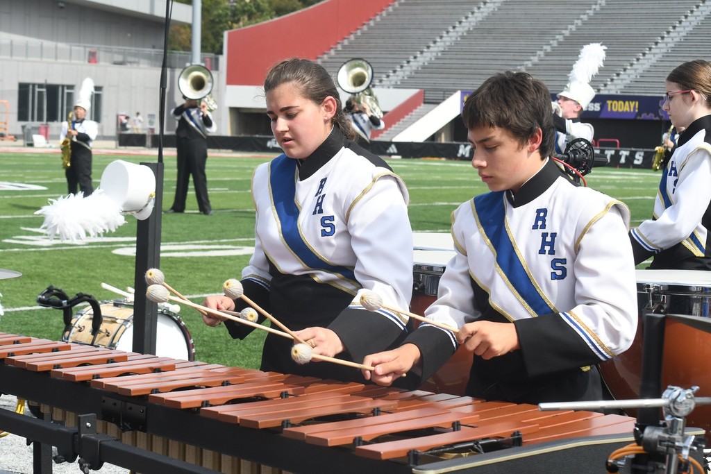 Band members perform