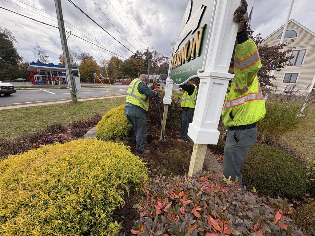 Welcome to Vernon sign installed