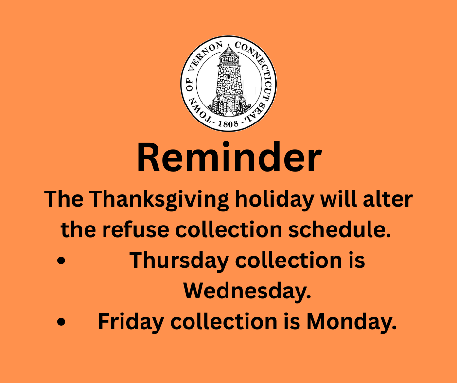 Thanksgiving changes refuse collection schedule