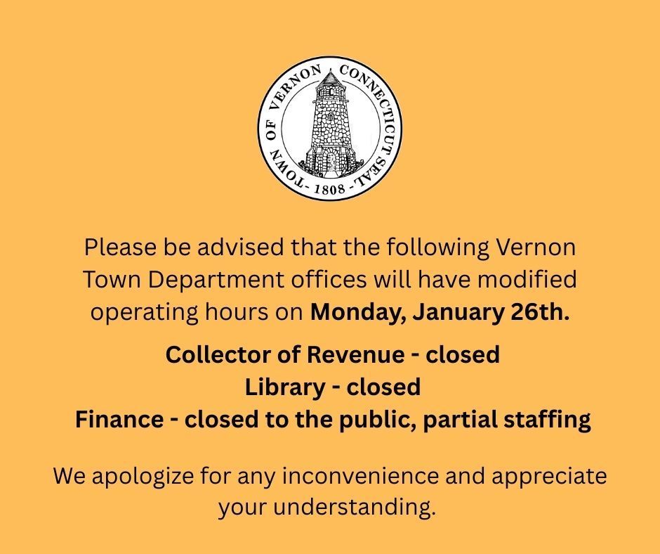 Town offices partially closed 1-26-26