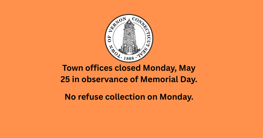 Town offices closed Memorial Day; no refuse collection