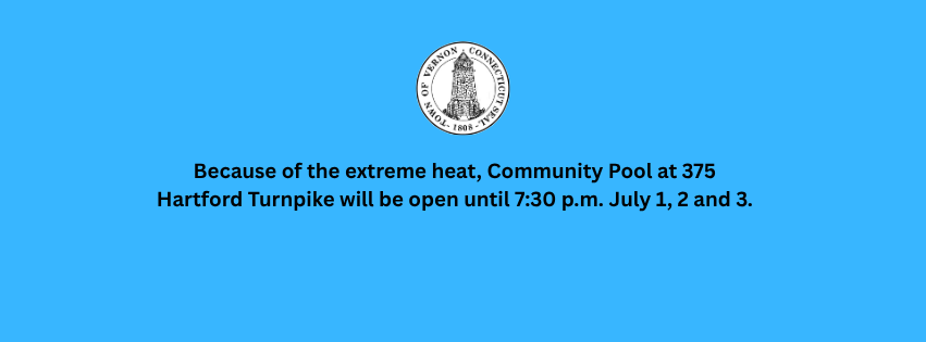 Community Pool is open until 7:30 p.m. today, Thursday and Friday.
