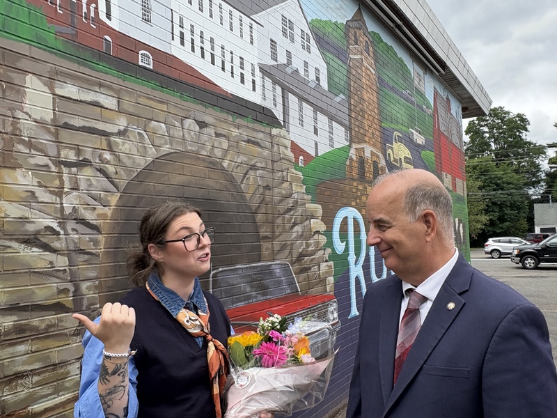 Laura Costello and Mayor Champagne