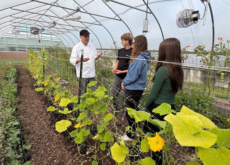 Chef Tom with students