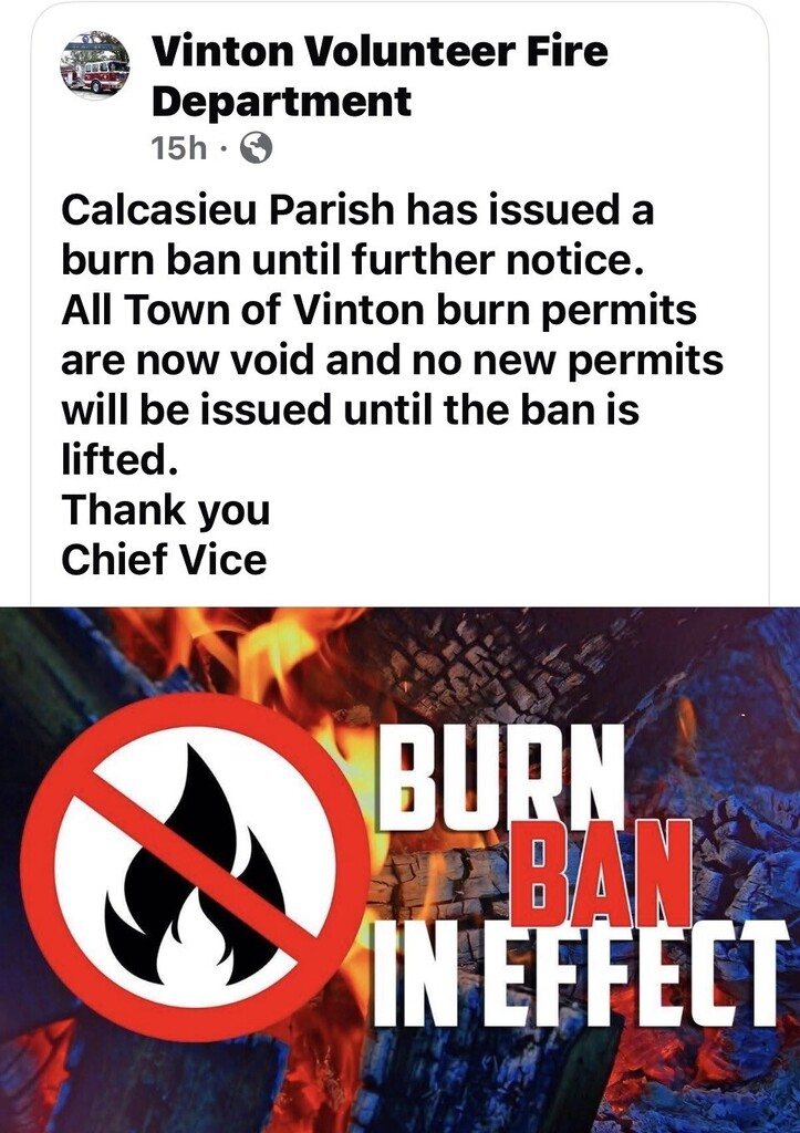Burn Ban in Effect