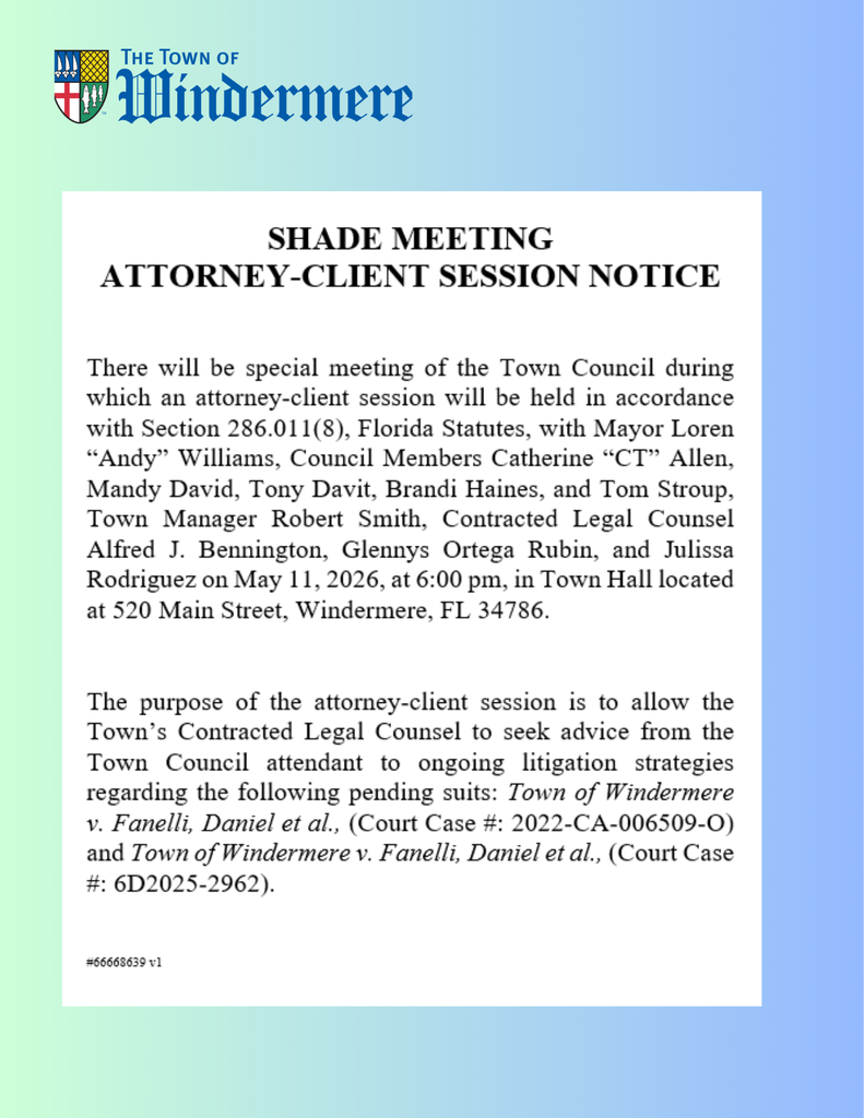 Shade Meeting Notice May 11, 2026