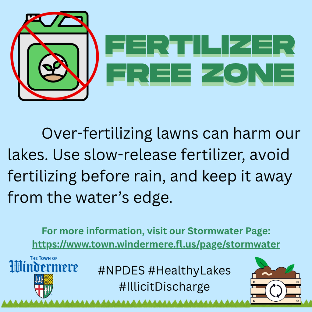 NPDES Outreach Flyer: Fertilizer Free Zone - May 2026