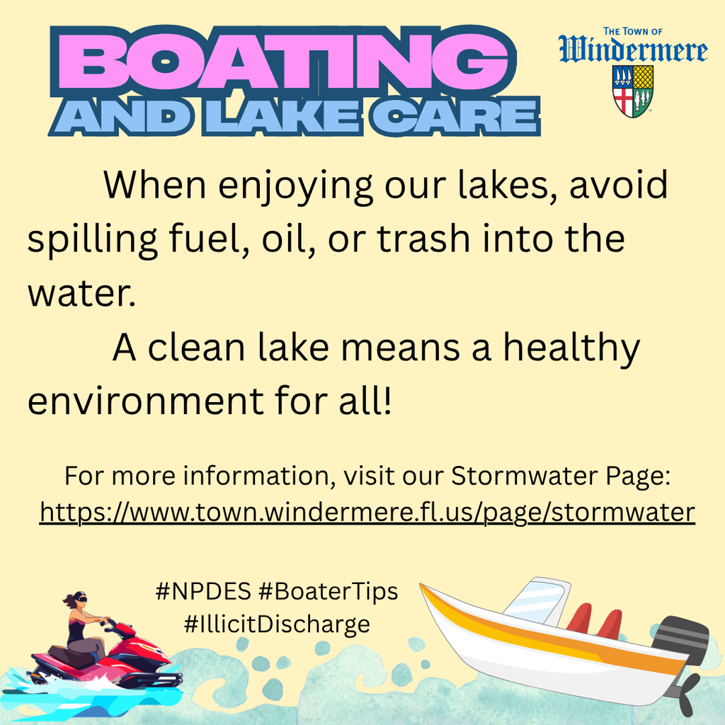 NPDES Outreach / Stormwater Boating and Lake Care July 2026