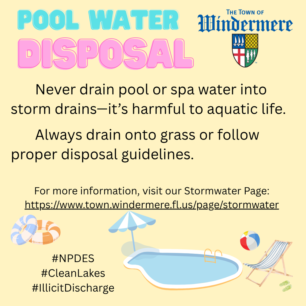 NPDES Outreach / Stormwater: Pool Water Disposal October 2026