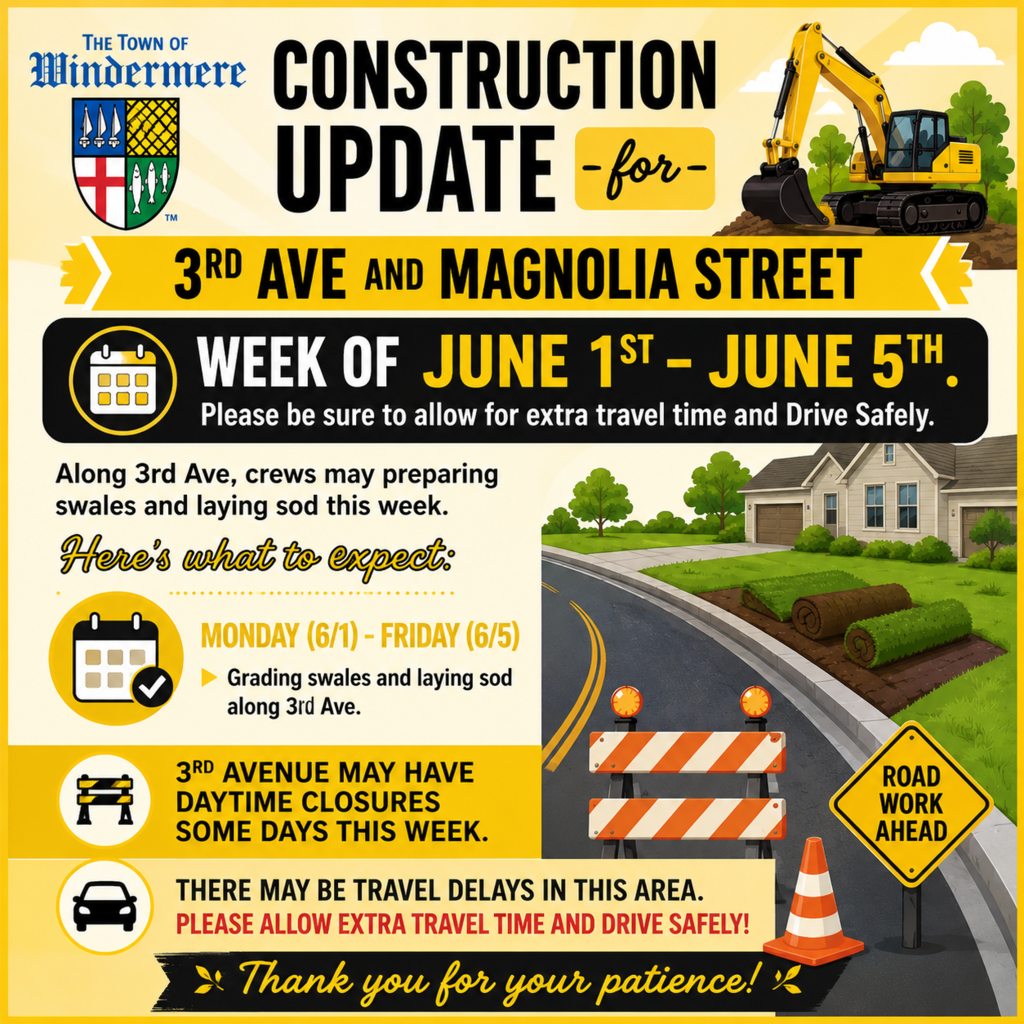 3rd and Magnolia Traffic Alert for the week of June 1 to June 5 