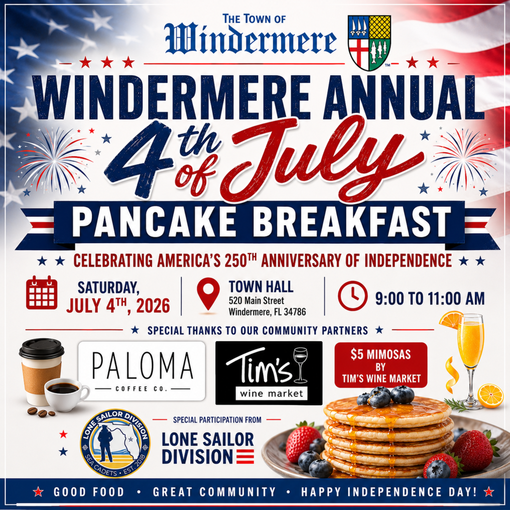 Pancake Breakfast 4th July from 9 to 11 AM
