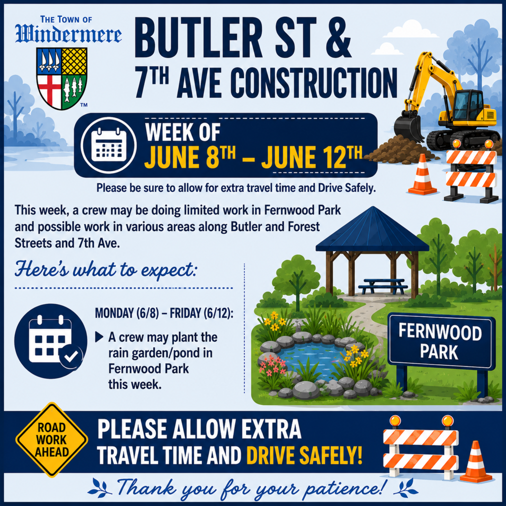 Butler St. & 7Th Ave. traffic alert for the week of June 8 to June 12