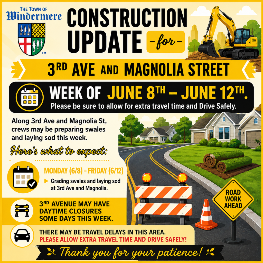 3rd and Magnolia Traffic Alert for the week of June 8 to June 12