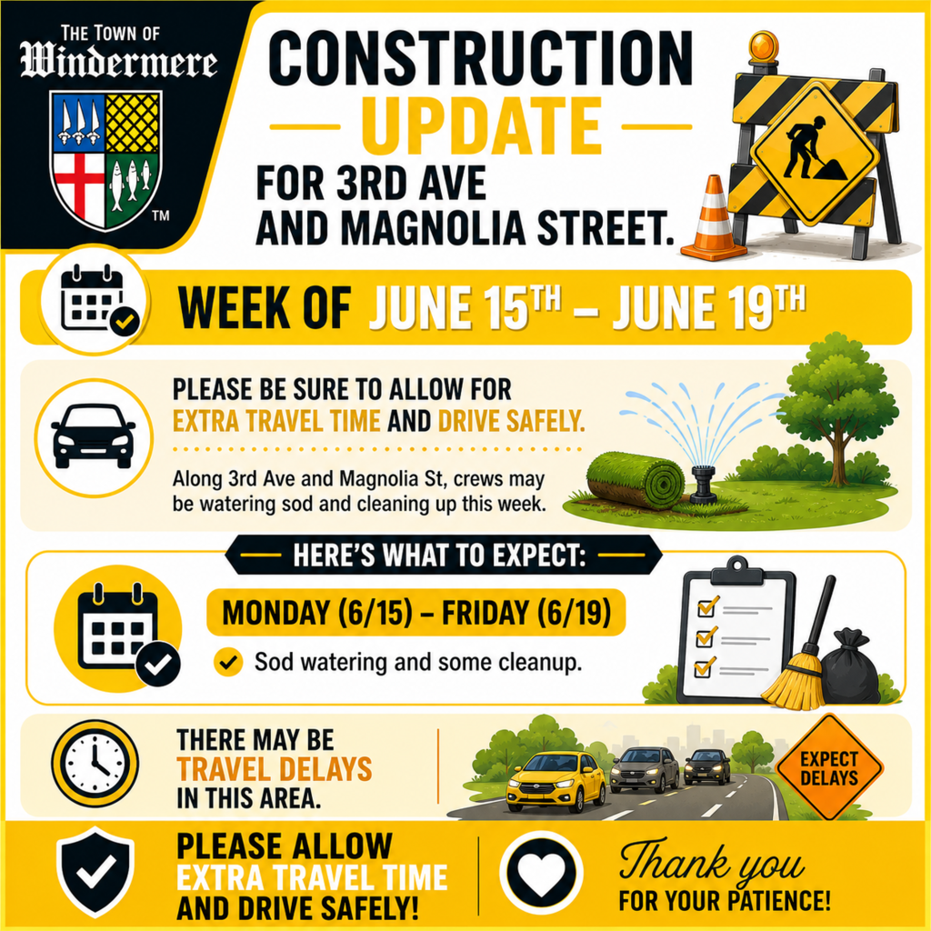 3rd and Magnolia Traffic Alert for the week of June 15 to June 19