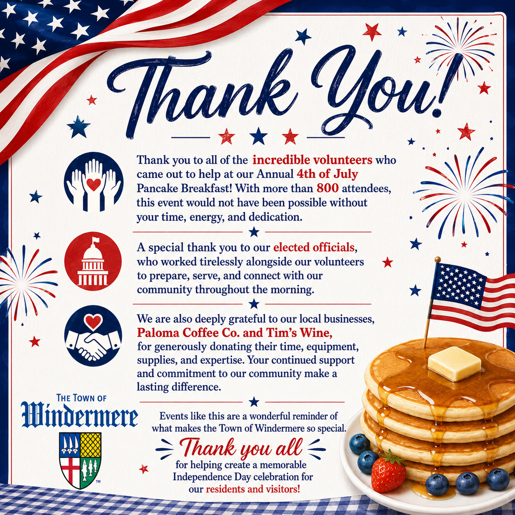 Thank you! Pancake Breakfast!