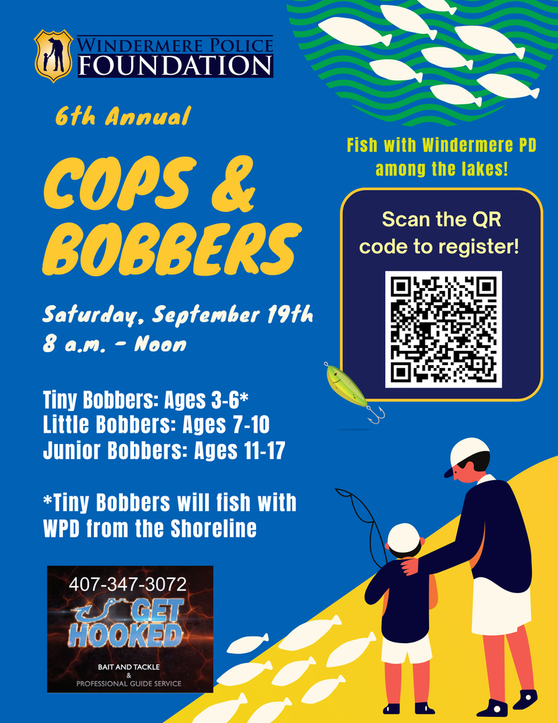 WPDF Cops and Bobbers event flyer, September 19th, 2026.