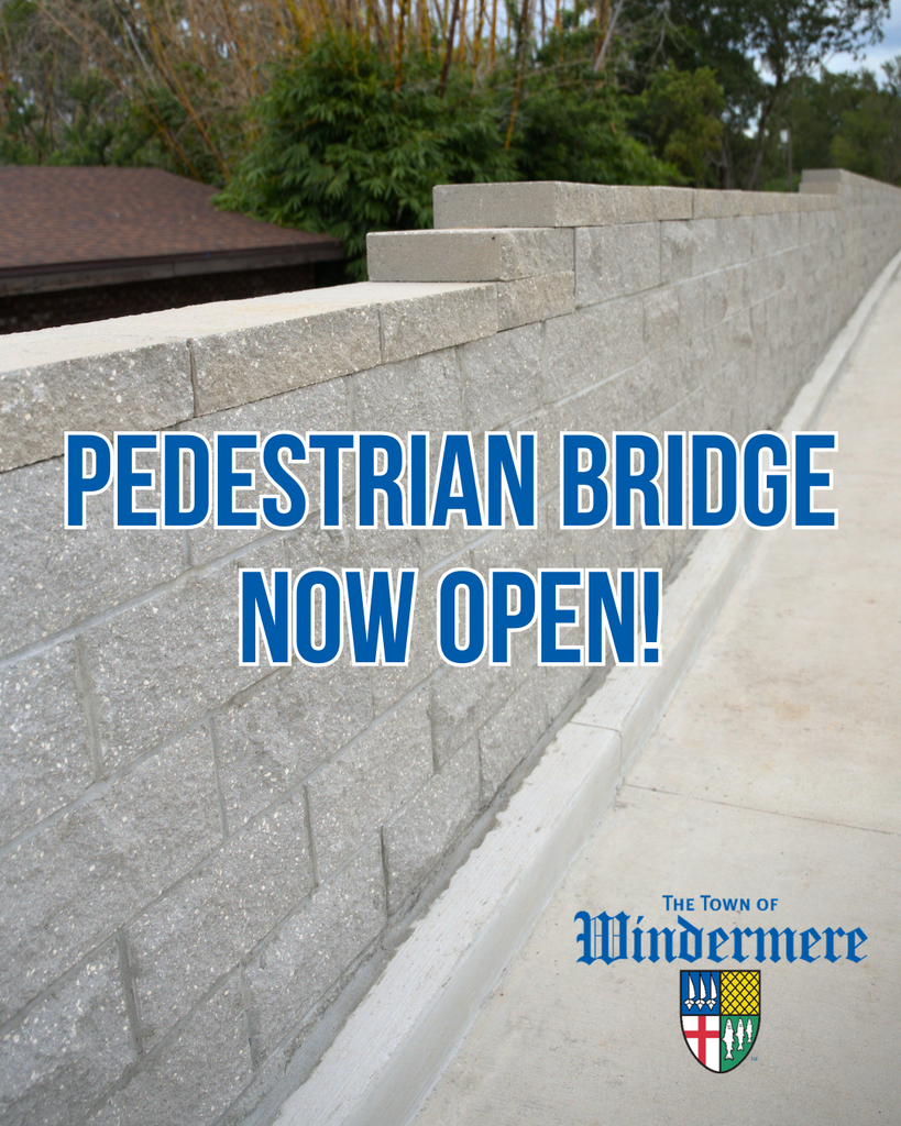 Windermere Pedestrian Bridge now open.