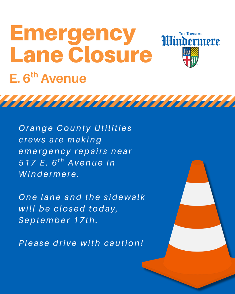 Emergency lane closure on E. 6th Avenue September 17th, 2026.