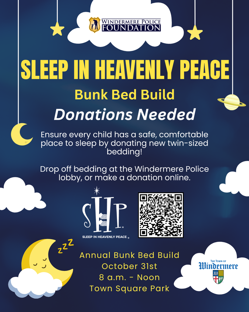 Donations needed for Sleep in Heavenly Peace bunk bed build on October 31st.