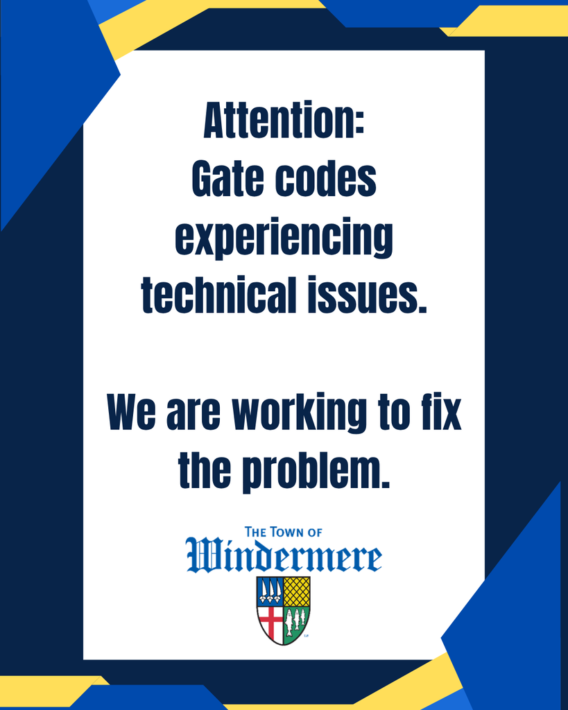 Park gate codes in Windermere are experiencing technical issues. We are working to fix the problem.