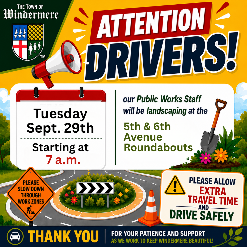 Crews will be working on the 5th and 6th Avenue roundabouts this week, starting September 29th at 7 a.m.