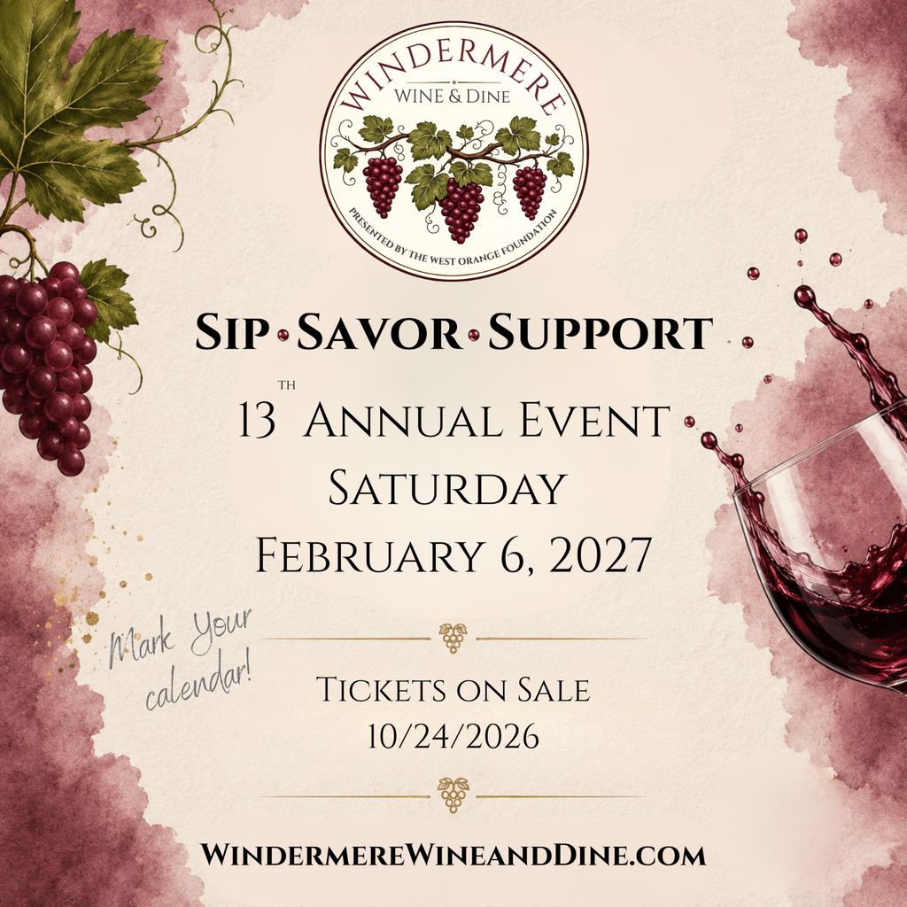 Windermere Wine and Dine Save the Date: February 6, 2027. Tickets on sale October 24th.
