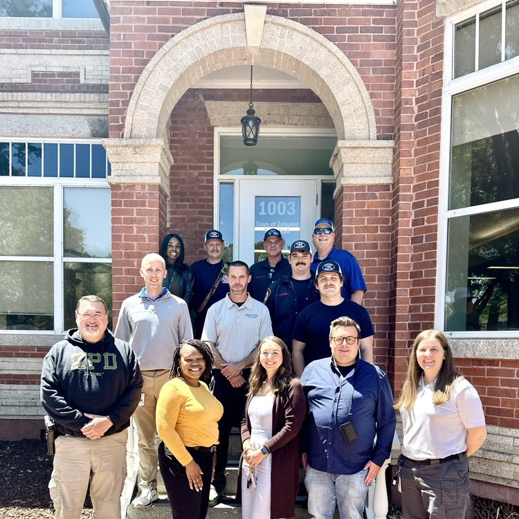 staff with the town manager 