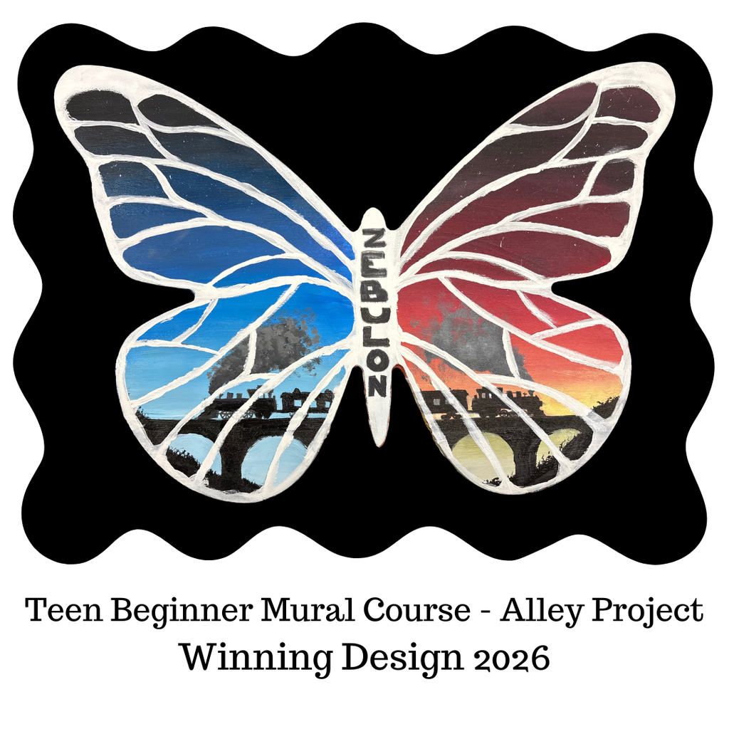 painted butterfly - winning design for 2026 alley project