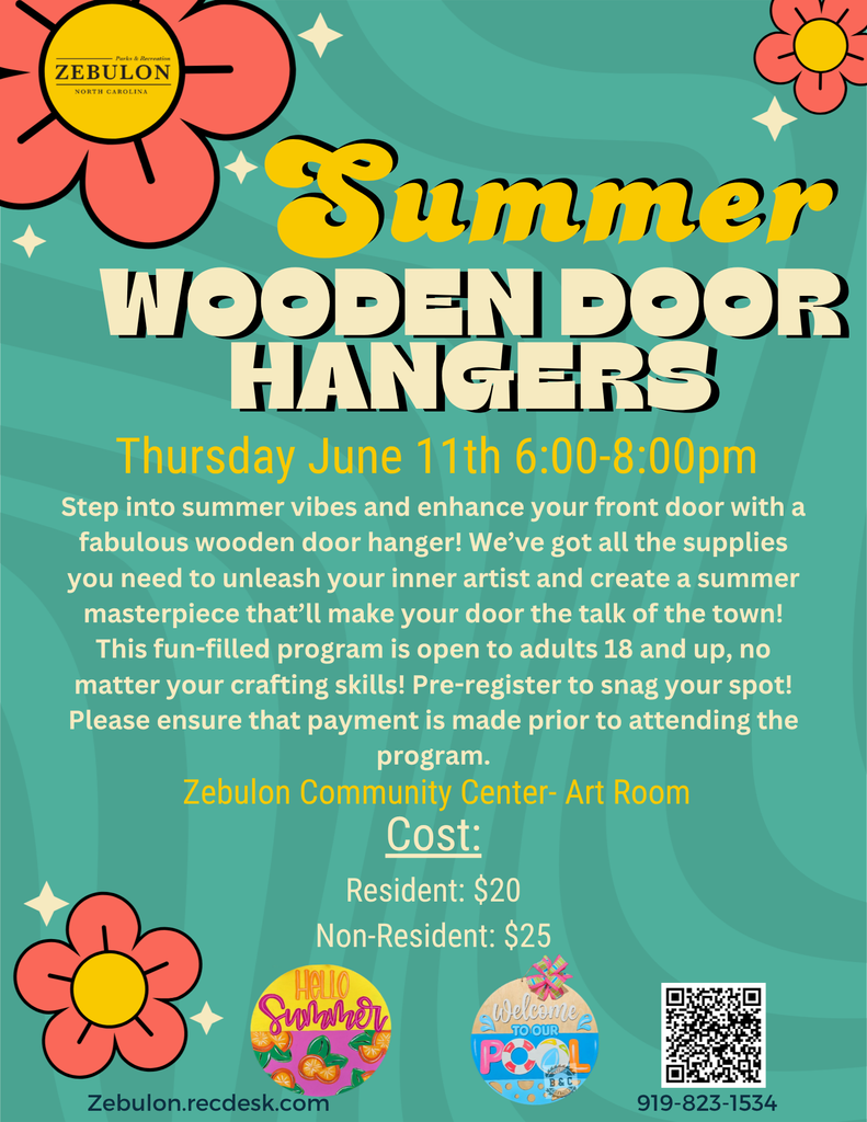 Summer Wooden Door hanger program with picture examples