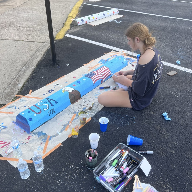 painting wheel stops 