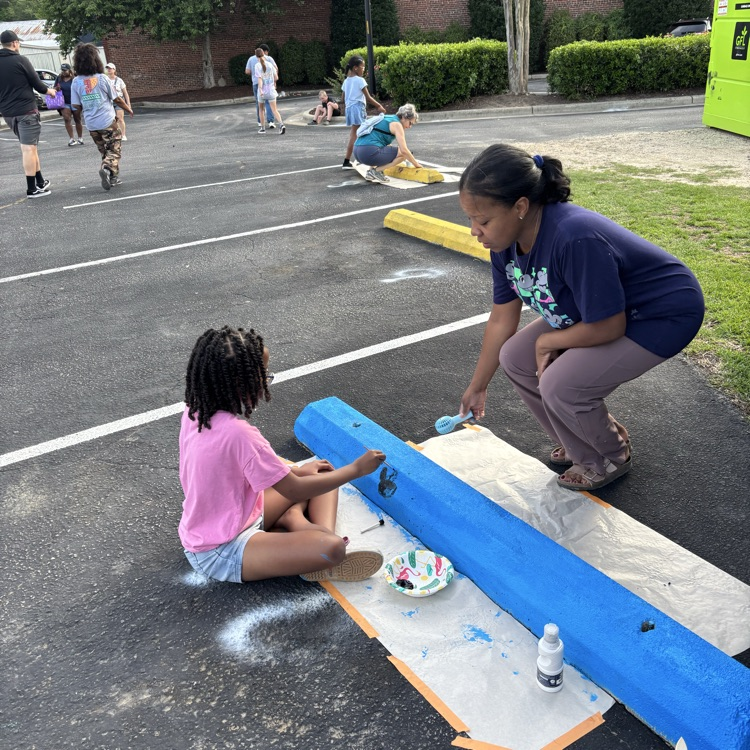 painting wheel stops 