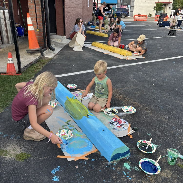 painting wheel stops 