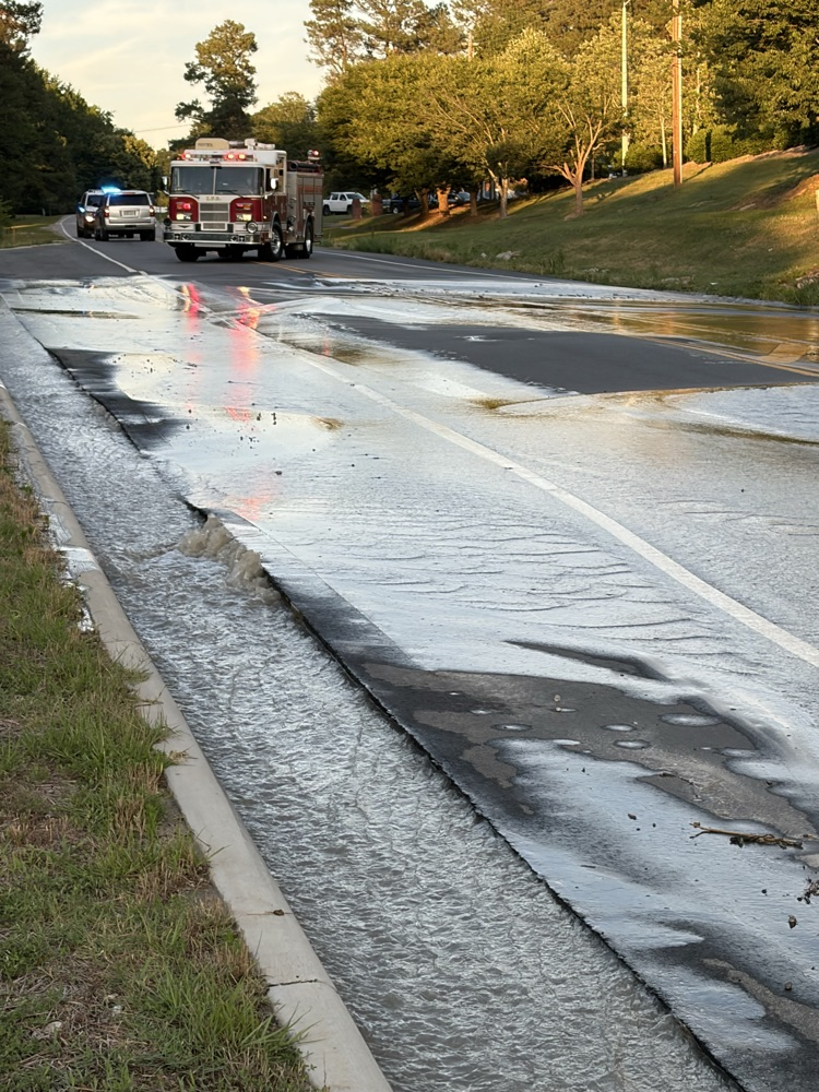 water in road
