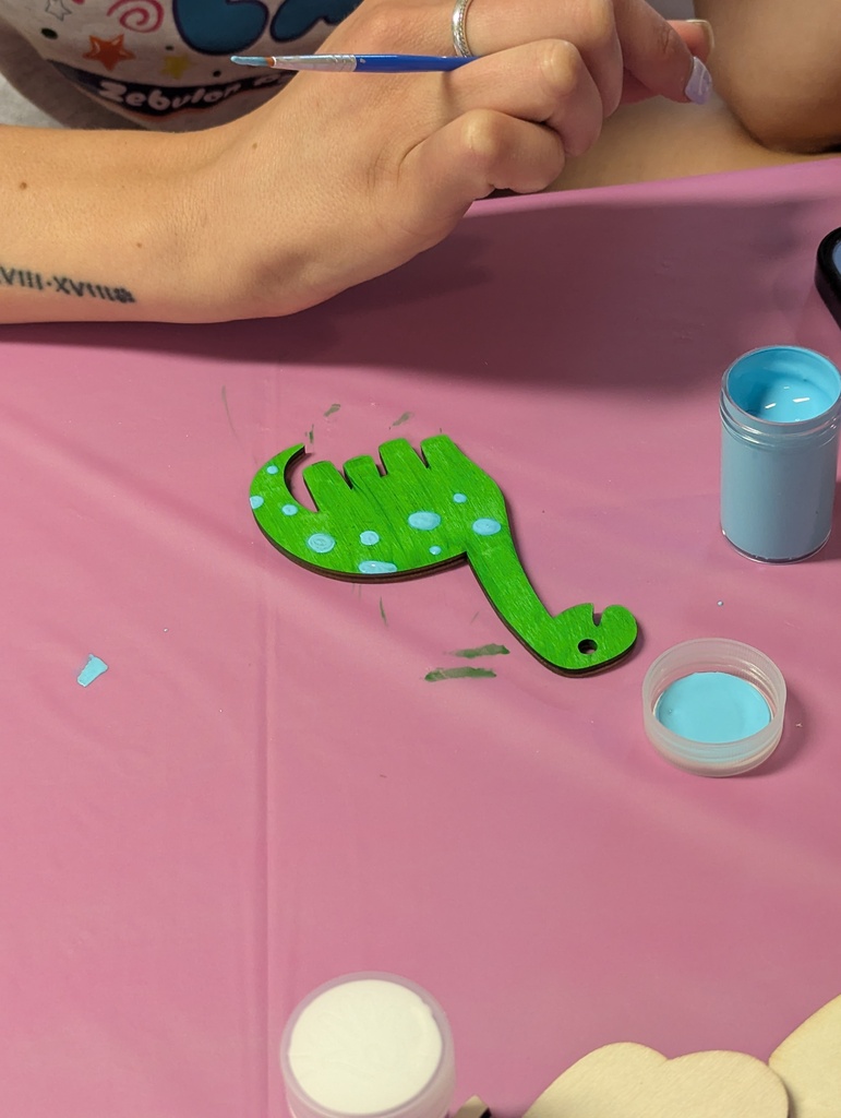Dinosaur wooden paint craft