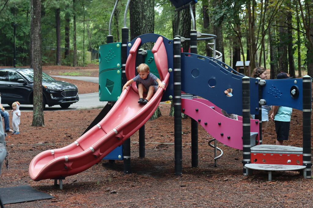 Boy on slide