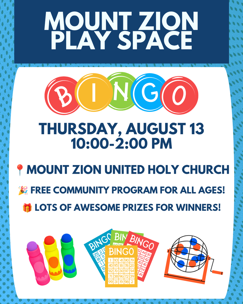 mt zion play space bingo flyer